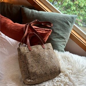 Madewell Leopard Print TrasportTote Bag Purse